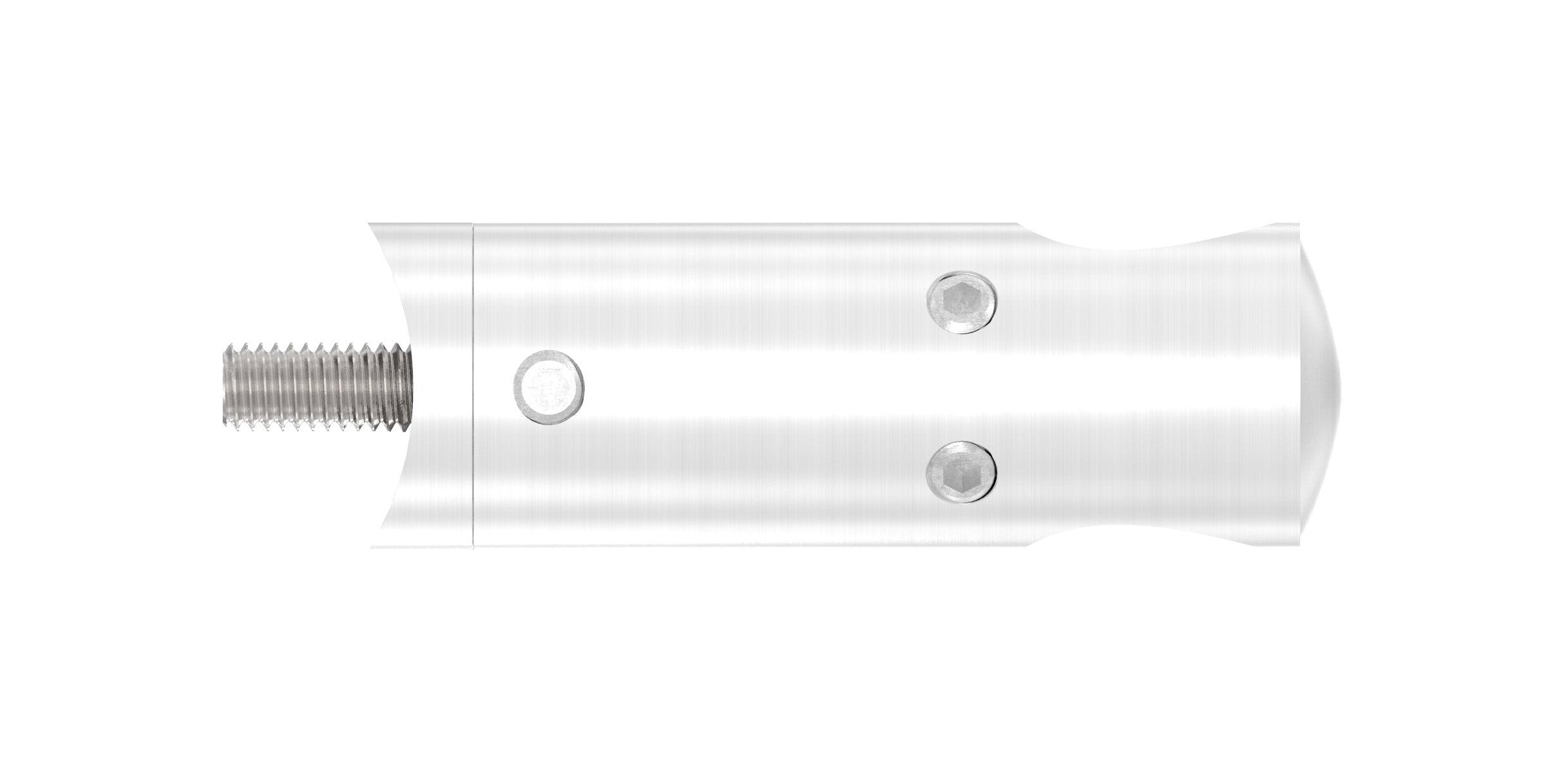 Querstabhalter Ø 22 mm, für 90° Innenecke, mit Durchgangsbohrung, V2A / V4A