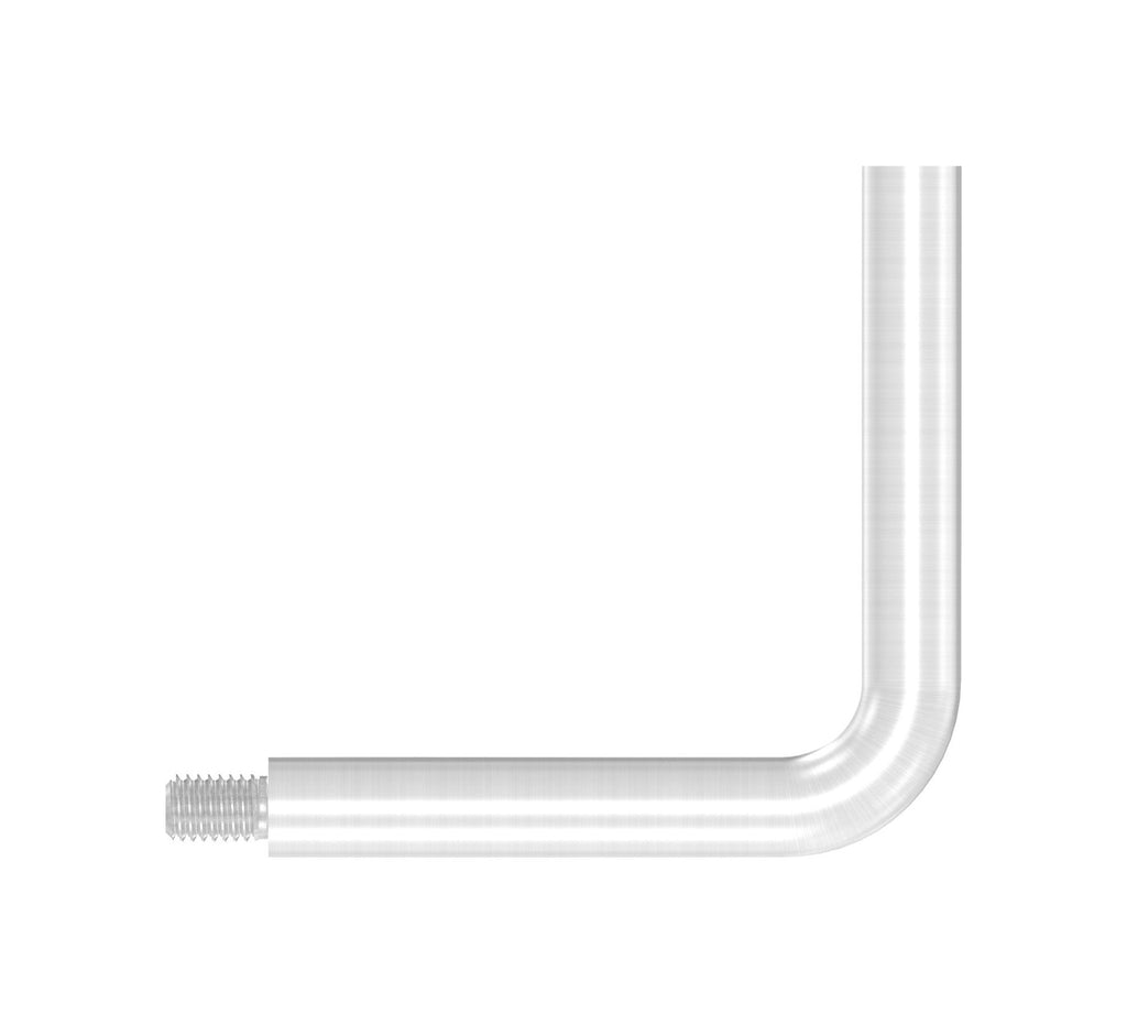 Bügel Edelstahl, 90° gebogen, 1 x Innengewinde, 1 x Außengewinde, V2A