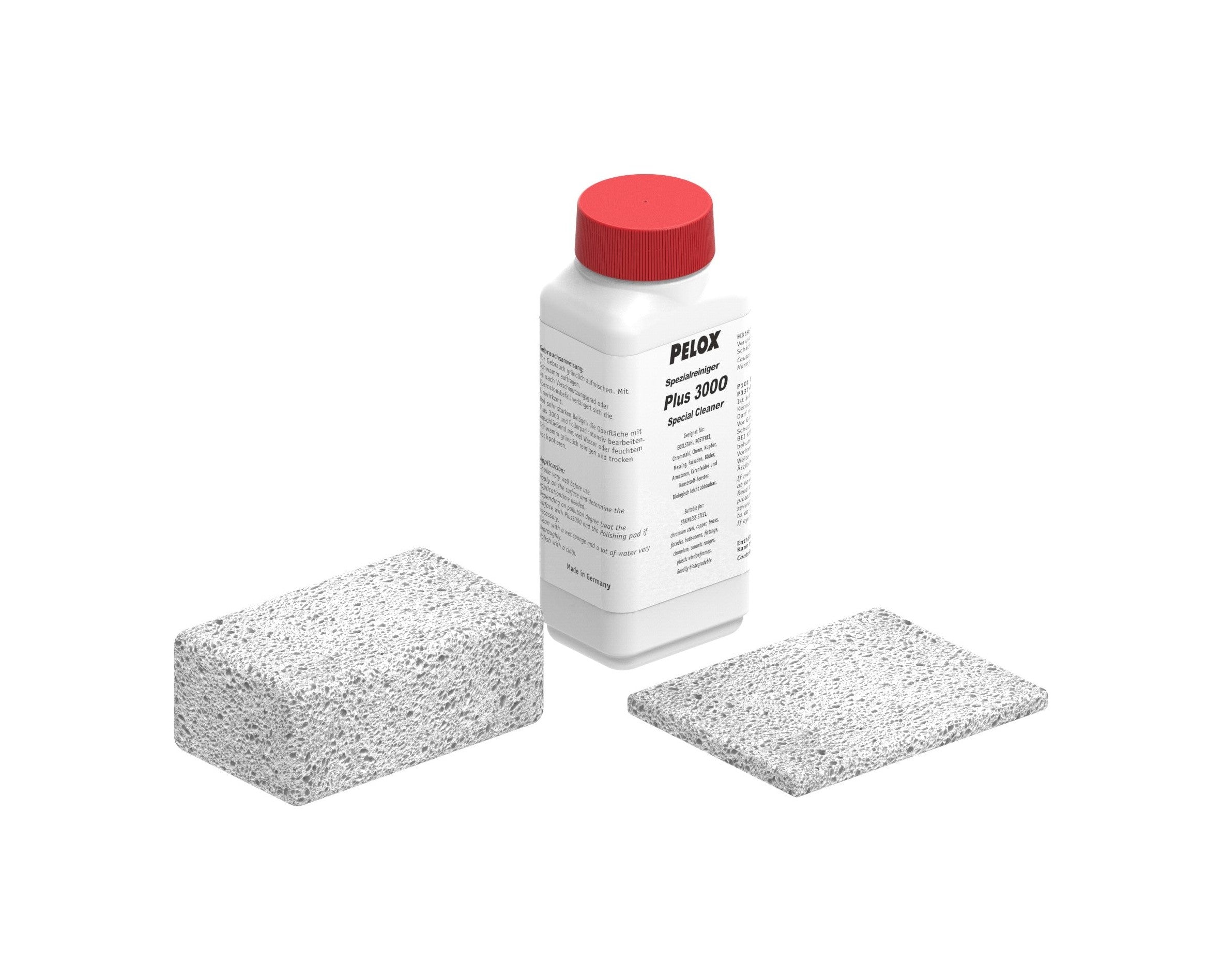 Pelox Spezialreiniger, 300 ml, mit Polierpad und Schwamm