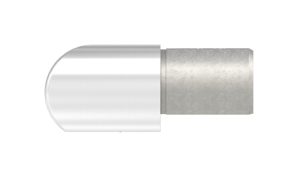 Eckbogen horizontal / Verlaufsecke 90° für Rund-Nutrohr, V2A / V4A
