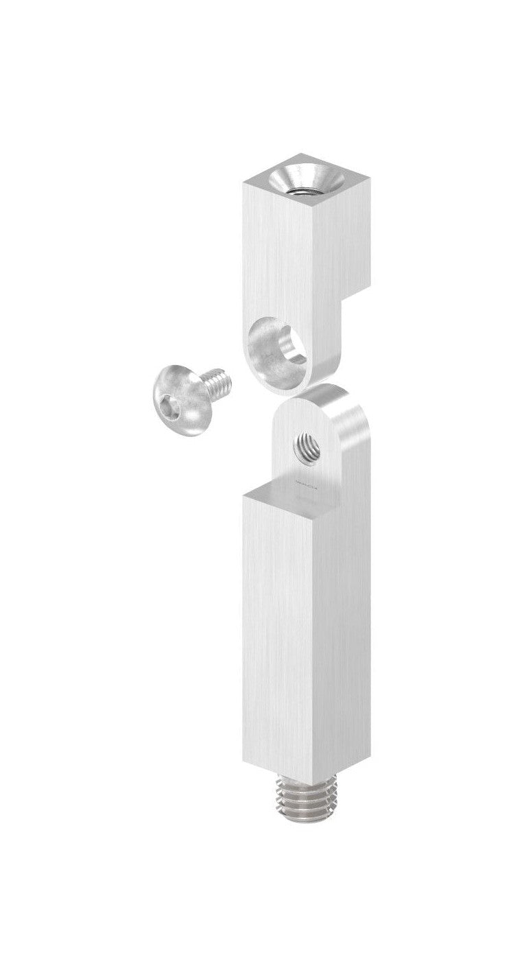 Gelenkstift Edelstahl, quadratisch, 1 x Außengewinde, 1 x Innengewinde, V2A