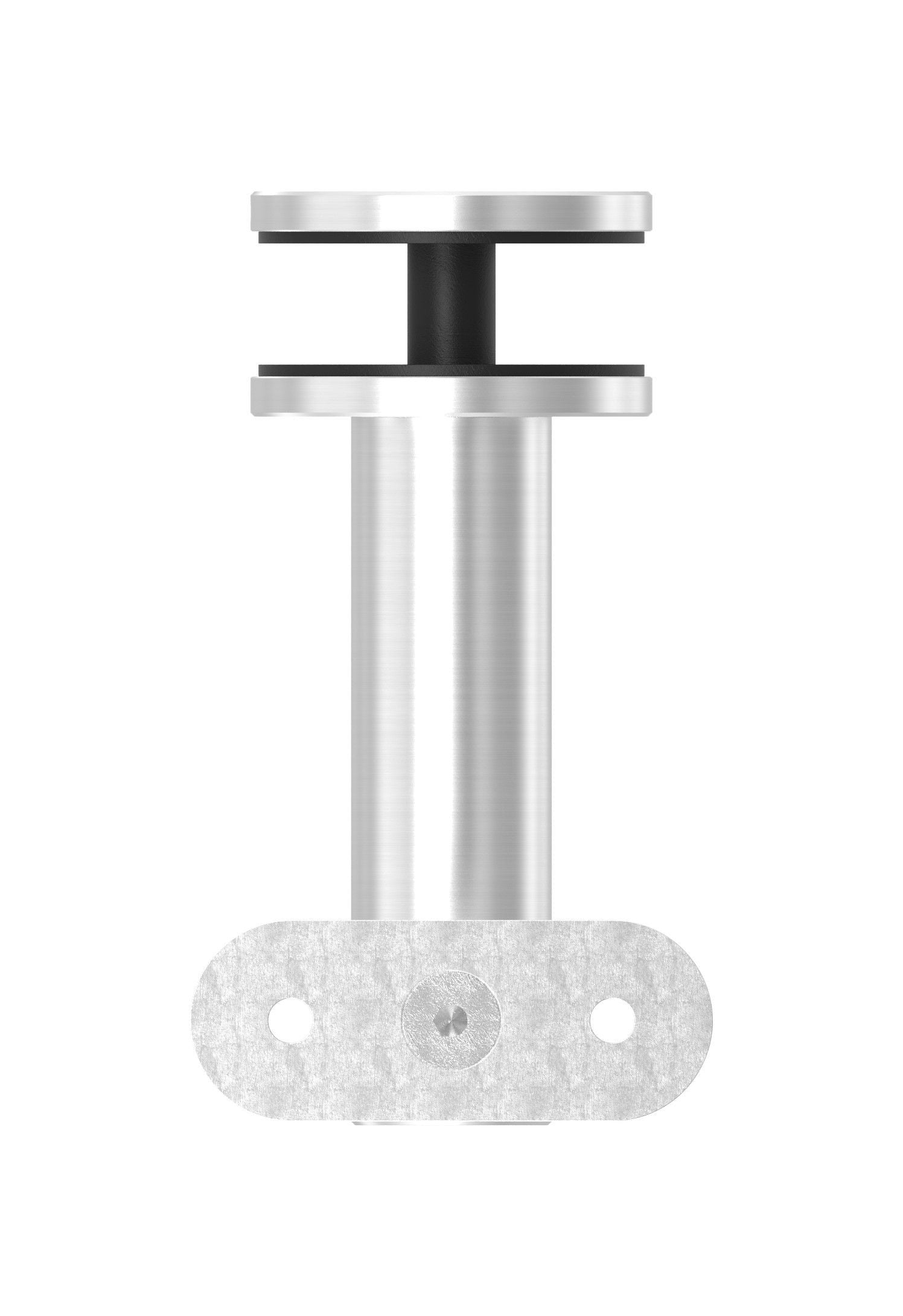 höhenverstellbarer Handlaufhalter für Glas, mit Halteplatte, zum Anschrauben des Handlaufs, V2A