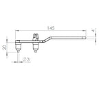 Gabelschlüssel für Glasschiebetürsystem, verstellbar