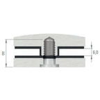 Glaspunkthalter Ø 62 mm selbst zusammenstellen, Unterteil, V2A