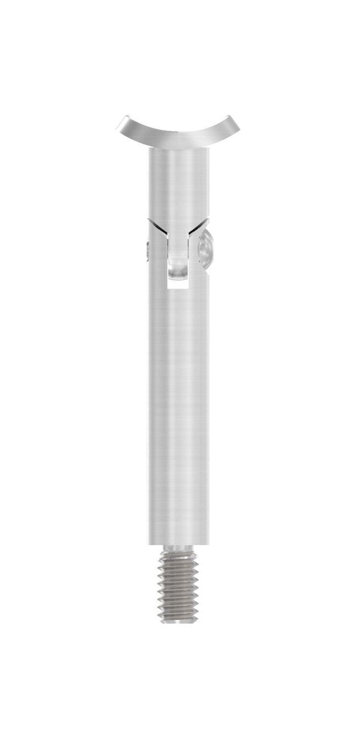 Handlaufstütze zum Schrauben, Gelenkstift mit Außengewinde M8 und Handlaufanschlussplatte, V2A