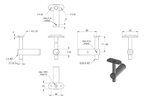 Zeichnung Handlaufhalter mit Anschlussplatte Ø 42,4 mm