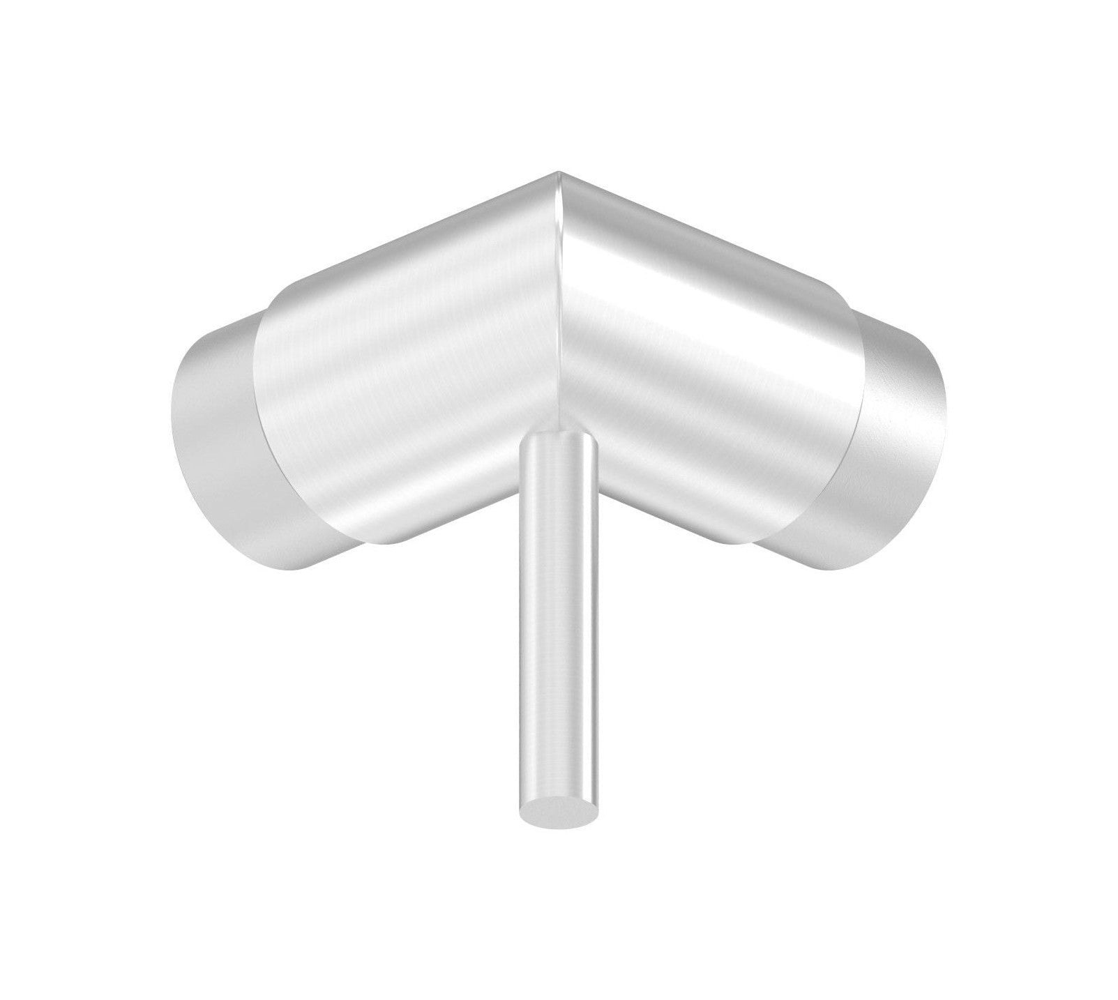 verschweißter Handlaufhalter, Stift mit Steckecke 90° für Rohr Ø 42,4 mm, V2A
