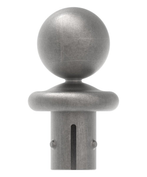 Kugelrohrknopf Eisen für, für max. Wandstärke 3,5mm, Kugel