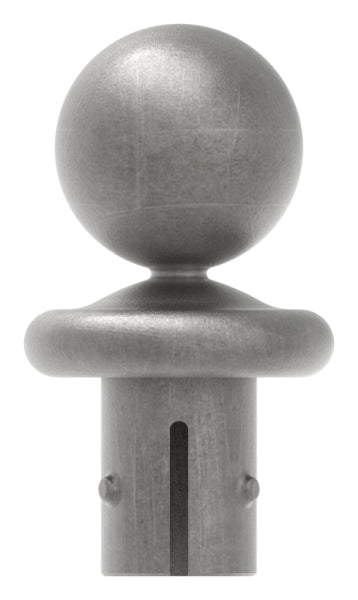 Kugelrohrknopf Eisen für, für max. Wandstärke 3,5mm, Kugel