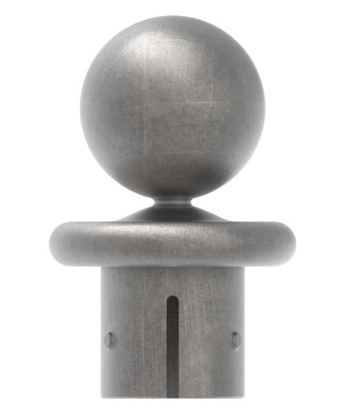 Kugelrohrknopf Eisen für, für max. Wandstärke 3,5mm, Kugel