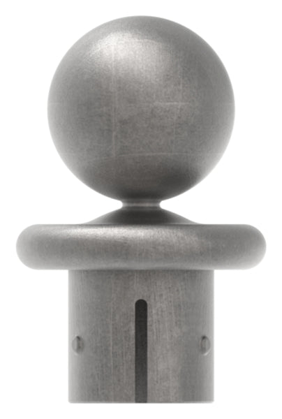 Kugelrohrknopf Eisen für, für max. Wandstärke 3,5mm, Kugel