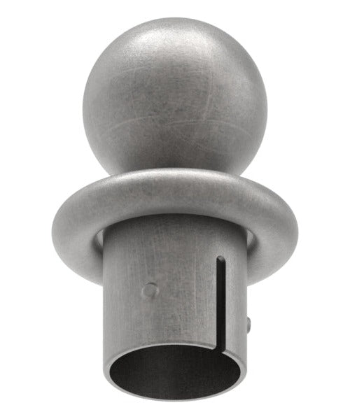 Kugelrohrknopf Eisen für, für max. Wandstärke 3,5mm, Kugel