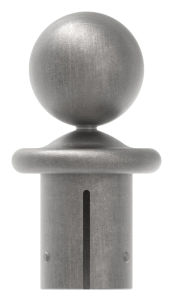 Kugelrohrknopf Eisen für, für max. Wandstärke 3,5mm, Kugel