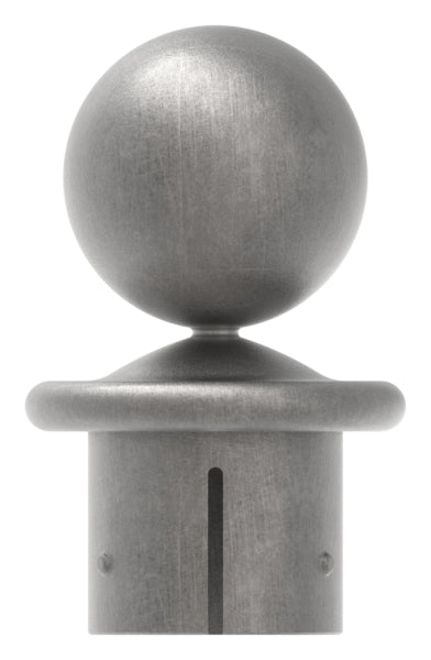 Kugelrohrknopf Eisen für, für max. Wandstärke 3,5mm, Kugel
