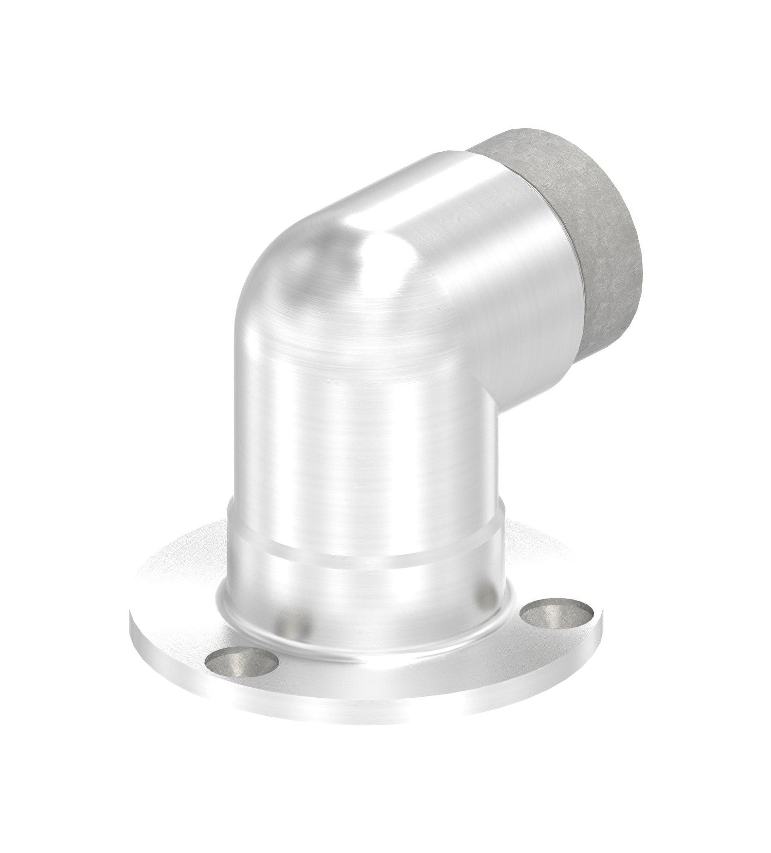 Edelstahl Wandhalter 90° für Rundrohre, kurz, zum Einstecken ins Rohr, V2A