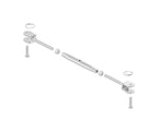 Wantenspanner mit 2 x Gabel und Gewinde, V4A
