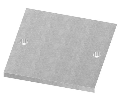 Ankerplatte 150x150x10mm, 2 Befestigungsbohrungen 13mm, gelasert, S235JR
