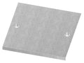 Ankerplatte 150x150x10mm, 2 Befestigungsbohrungen 13mm, gelasert, S235JR