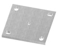 Ankerplatte quadratisch, 4x Langloch, Mittelbohrung Ø 12,5mm, S235JR