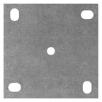 Ankerplatte quadratisch, 4x Langloch, Mittelbohrung Ø 12,5mm, S235JR