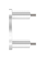 Edelstahl Wandbefestigung für Geländerpfosten 42,4 mm, quadratische Platte, 2 Langlöcher, V2A