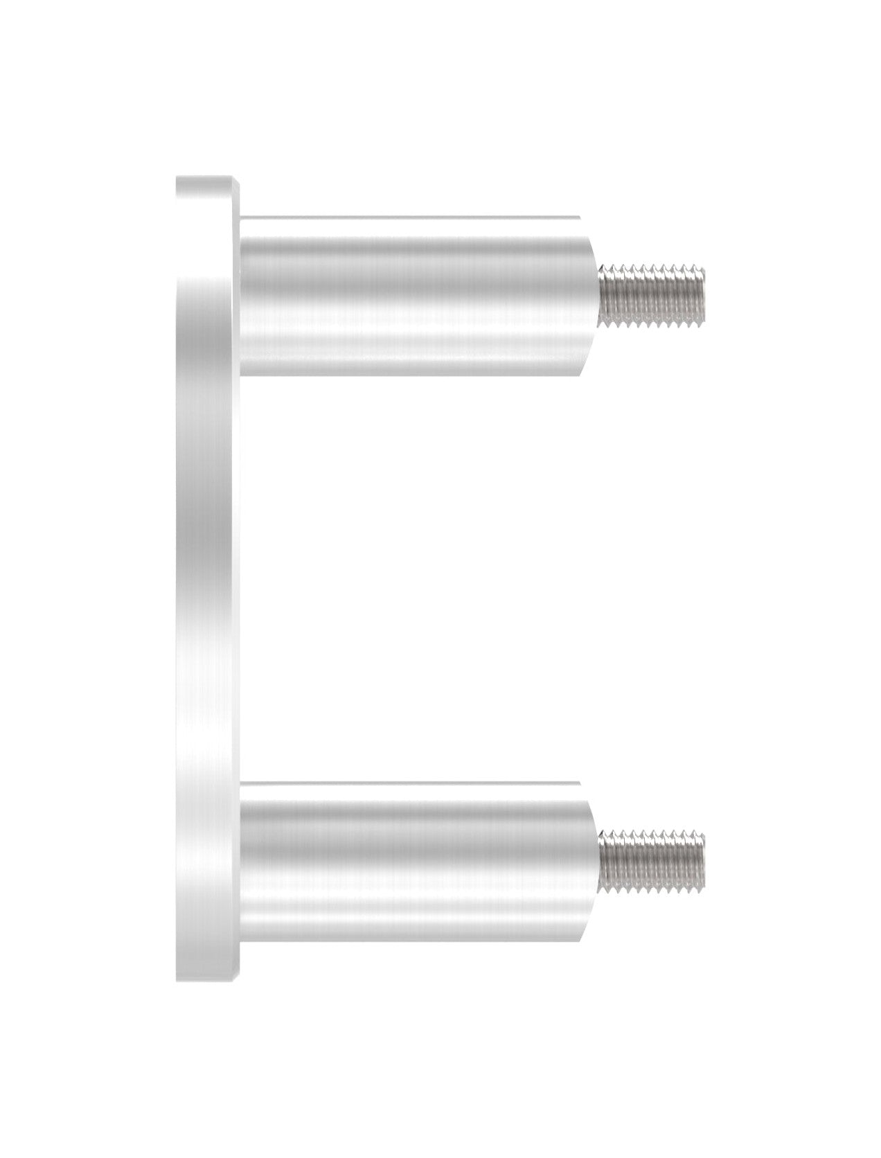 Edelstahl Wandbefestigung für Geländerpfosten 42,4 mm, quadratische Platte, 2 Langlöcher, V2A