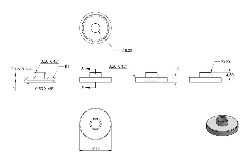 Zeichnung BRENK-fix® Verlängerungsstück 5 mm