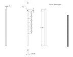 Edelstahlpfosten, mit 7 x M6 Fließformgewinde einseitig (z.B. für Querstabhalter), V2A
