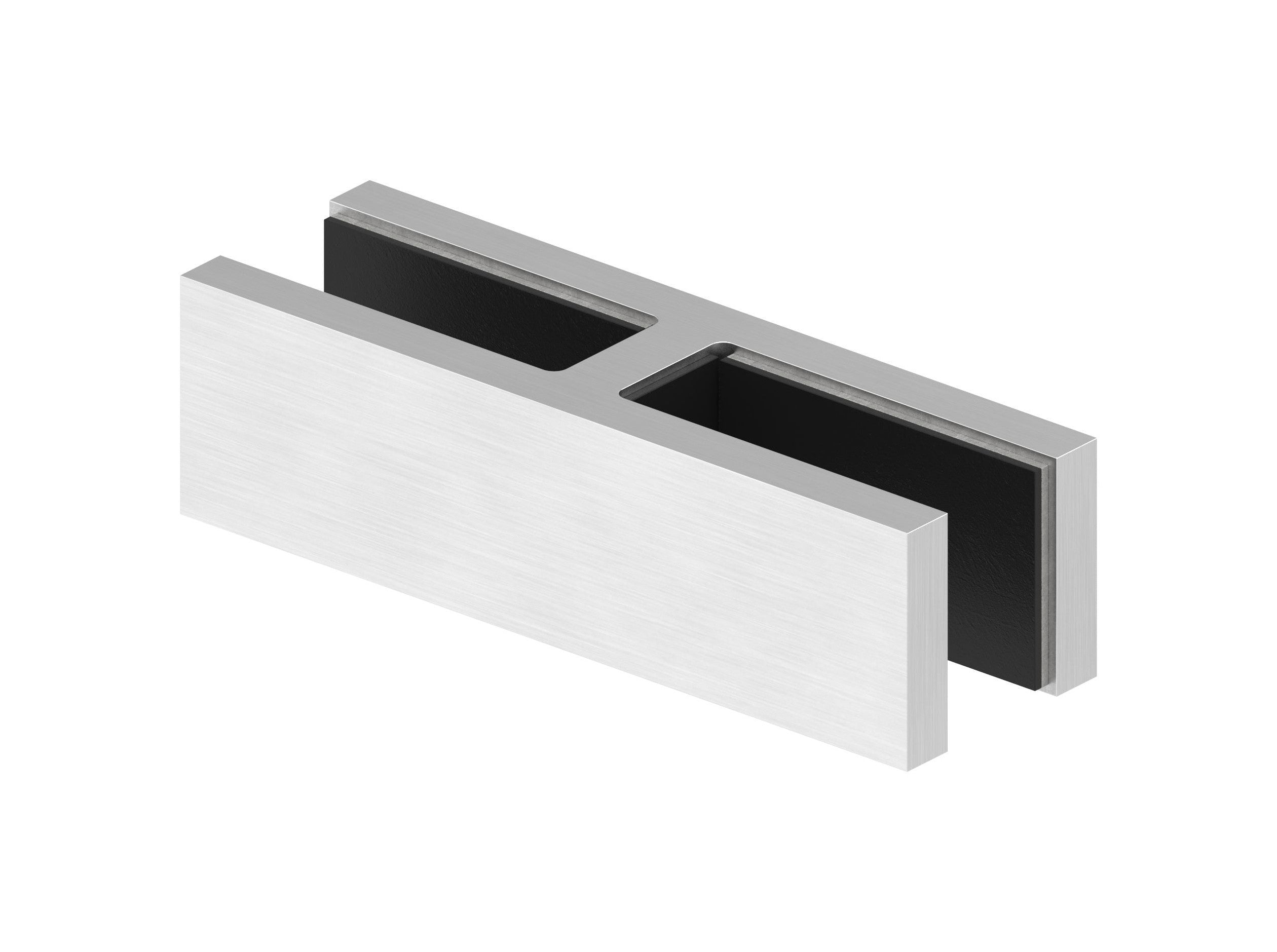 Glasverbinder 180°, für Glasstärke 12.00 - 12.76 mm, V4A