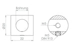Edelstahl Querstabhalter zur Montage zwischen 2 Flacheisen, V2A