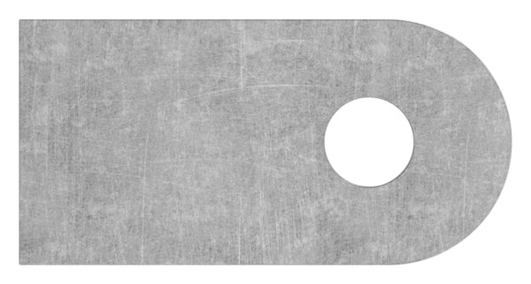 Anschweißlasche 50x25x6mm, Rundloch Ø 9mm, S235