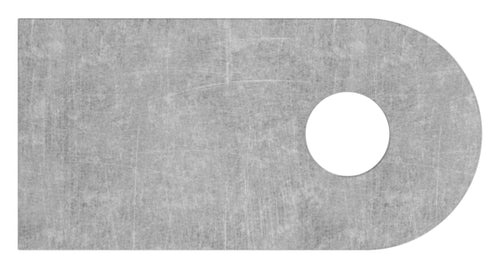 Anschweißlasche 50x25x6mm, Rundloch Ø 9mm, S235