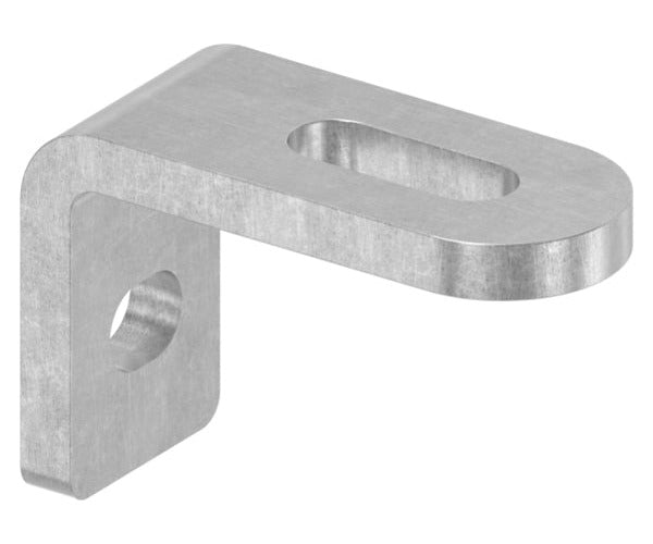 Winkel-Anschweißlasche, mit Langloch 25x9mm und 12x9mm, S235