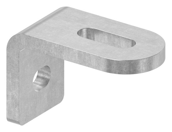 Winkel-Anschweißlasche, mit Langloch 25x9mm und 12x9mm, S235