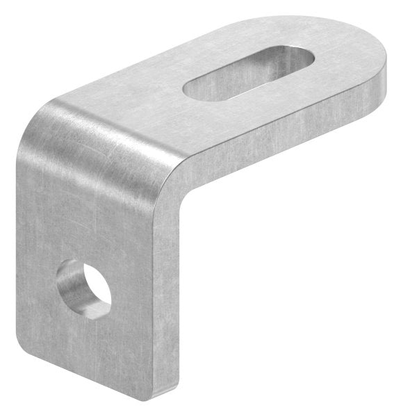 Winkel-Anschweißlasche, mit Langloch 25x9mm und 12x9mm, S235