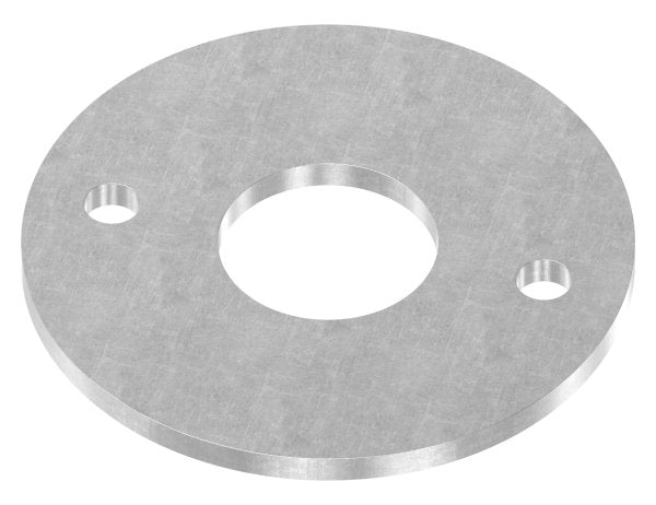 Ankerplatte 120x6mm, 2 Befestigungsbohrungen 11mm, 1 Mittelbohrung Ø 43mm, S235JR