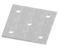 Ankerplatte 120 x 120 x 6mm, 4 Befestigungsbohrungen 13mm, 1 Bohrung 13mm