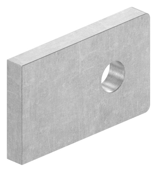 Anschweißlasche eckig, 50x30x6mm, Rundloch 9mm, S235JR