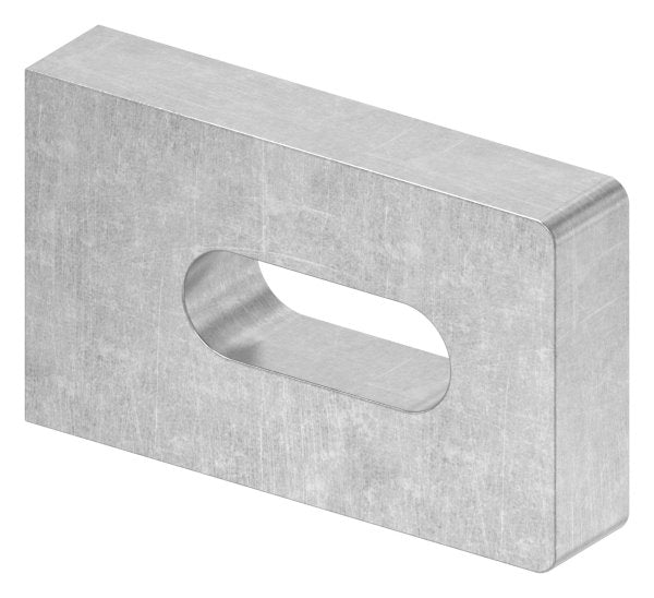 Anschweißlasche eckig, Langloch 25x9mm, S235JR