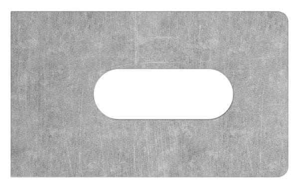 Anschweißlasche eckig, Langloch 25x9mm, S235JR