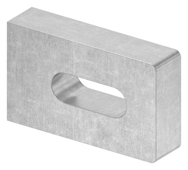 Anschweißlasche eckig, Langloch 25x9mm, S235JR