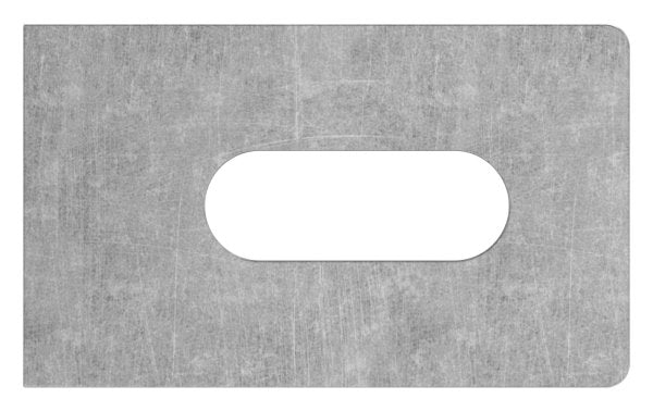 Anschweißlasche eckig, Langloch 25x9mm, S235JR