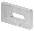 Anschweißlasche eckig, Langloch 25x9mm, S235JR