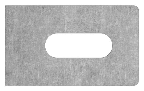 Anschweißlasche eckig, Langloch 25x9mm, S235JR