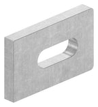 Anschweißlasche eckig, Langloch 25x9mm, S235JR
