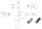 Querstabhalter Ø 22 mm, für 90° Innenecke, mit Durchgangsbohrung, V2A / V4A