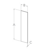 Endkappe zum Aufkleben für Alu-Profil eleganza STRONG, Holmlast 0.5 -3.0kN, seitliche Montage