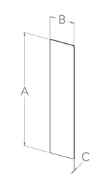 Endkappe zum Aufkleben für Alu-Profil eleganza STRONG, Holmlast 0.5 -3.0kN, seitliche Montage