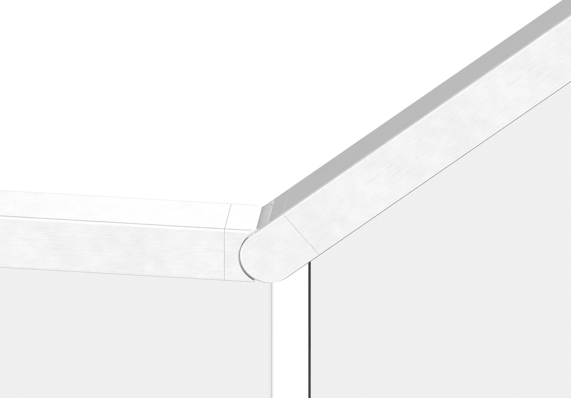 flexibler Verbinder für Quadrat-Nutrohr, aufwärts 25-55°, V4A