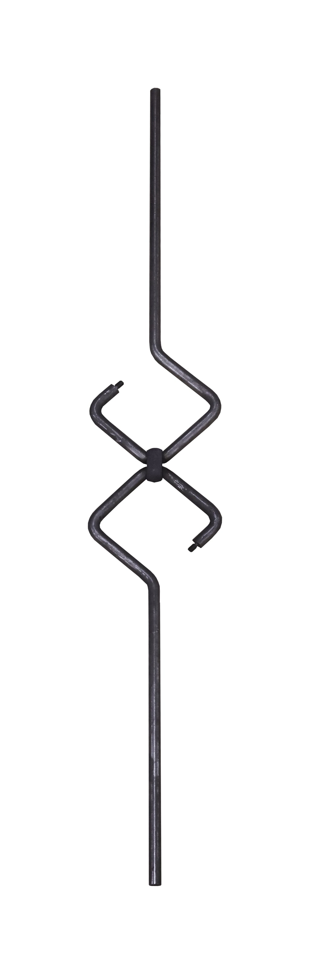 Designstab Ø 12mm, ohne Kugeln, mit 2x M6 Außengewinde, S235